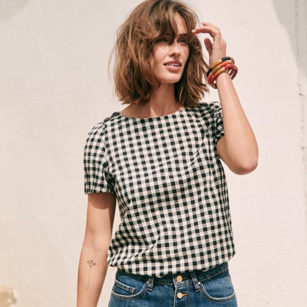 SÉZANE Octavie Gingham Blouse